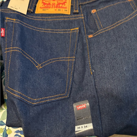 Levi's Slim Black and Blue Jeans Classic Boot cut style 517&527, size 36*34 - Picture 10 of 11